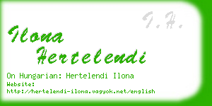 ilona hertelendi business card